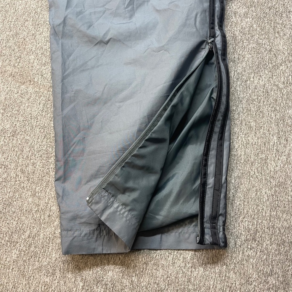 Adidas ClimaShell Wind Pants Mens XL Gray Black Stripe Track Athletic Joggers - Picture 11 of 12